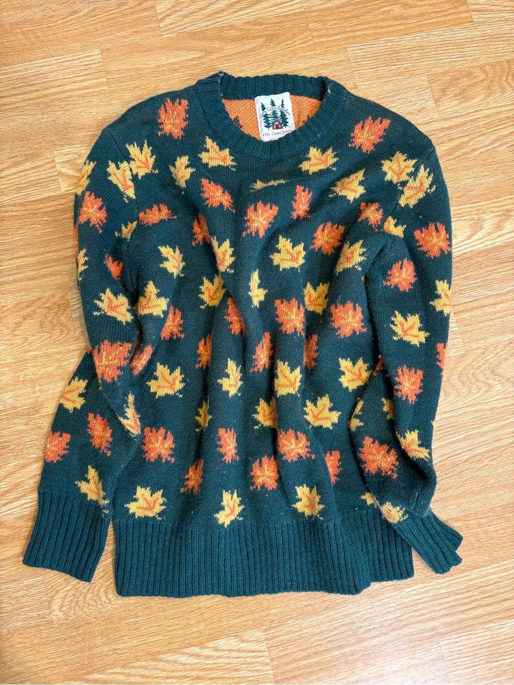 Kiel James Patrick Big Cozy Fall Leaf Sweater Unisex S